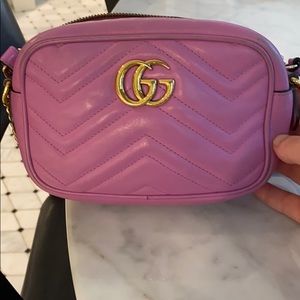 GG Marmont Matelassé Mini Bag, Pink